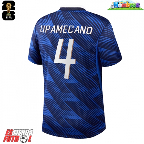 Francia Dayot Upamecano #4 Primera Equipación Mundial 2026 Manga Corta